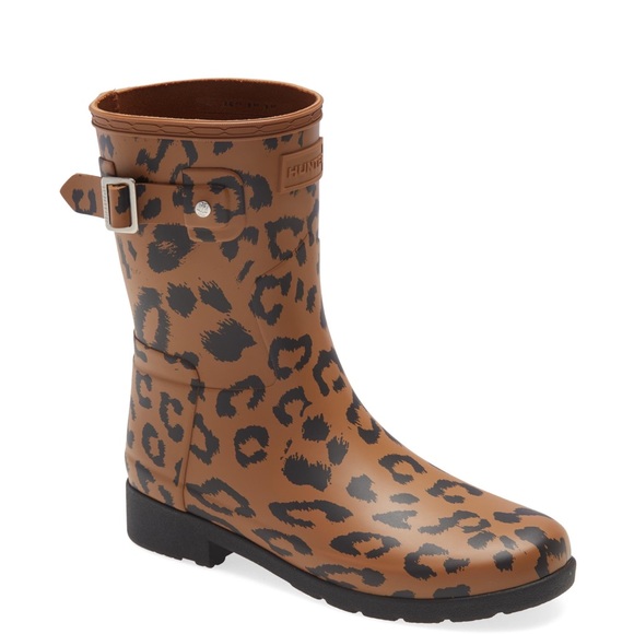 NEW Hunter Original Leopard Print Refined Short Rain Boot Size 10 - Picture 14 of 14